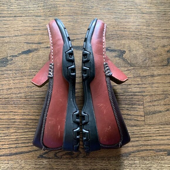 Cole Haan red leather slip on oxford style loafers size 5.5 - Picture 6 of 11